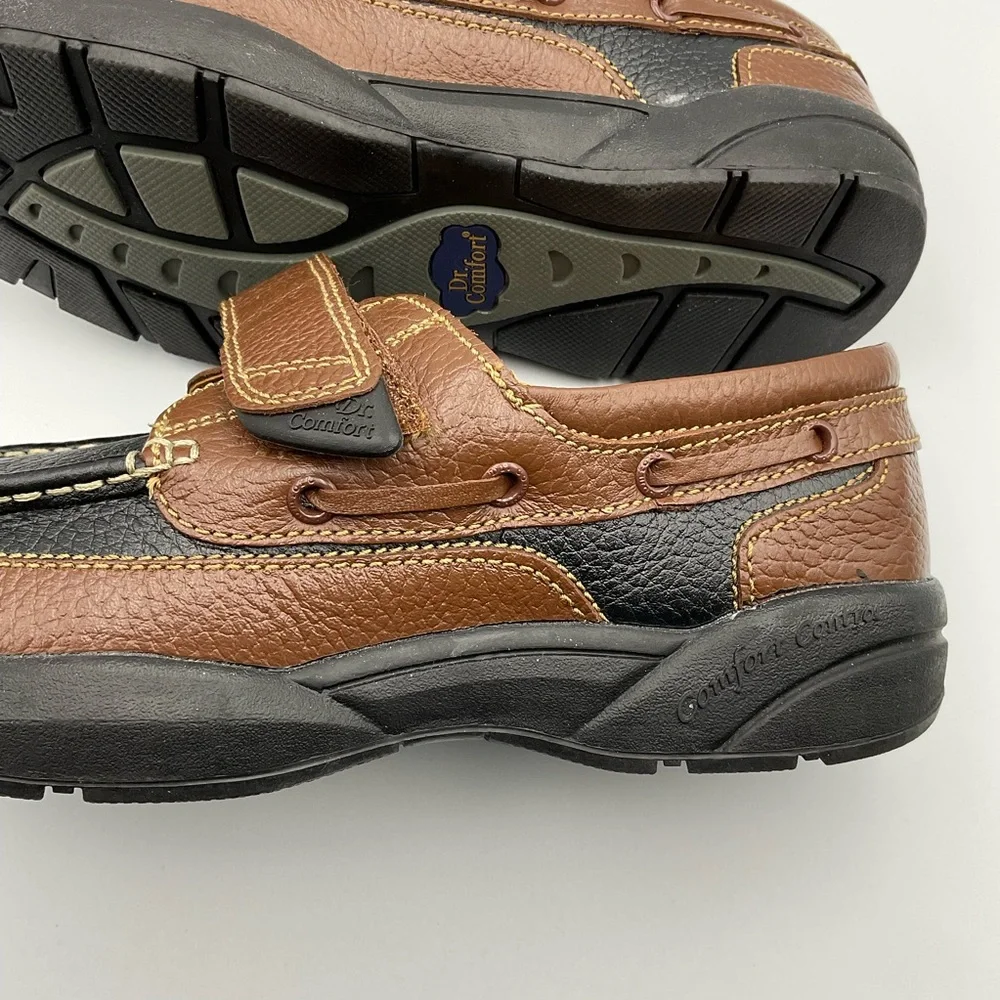 Dr.‎ Comfort Mike Men's 8M Casual Shoes Black Brown Diabetic Orthopedic